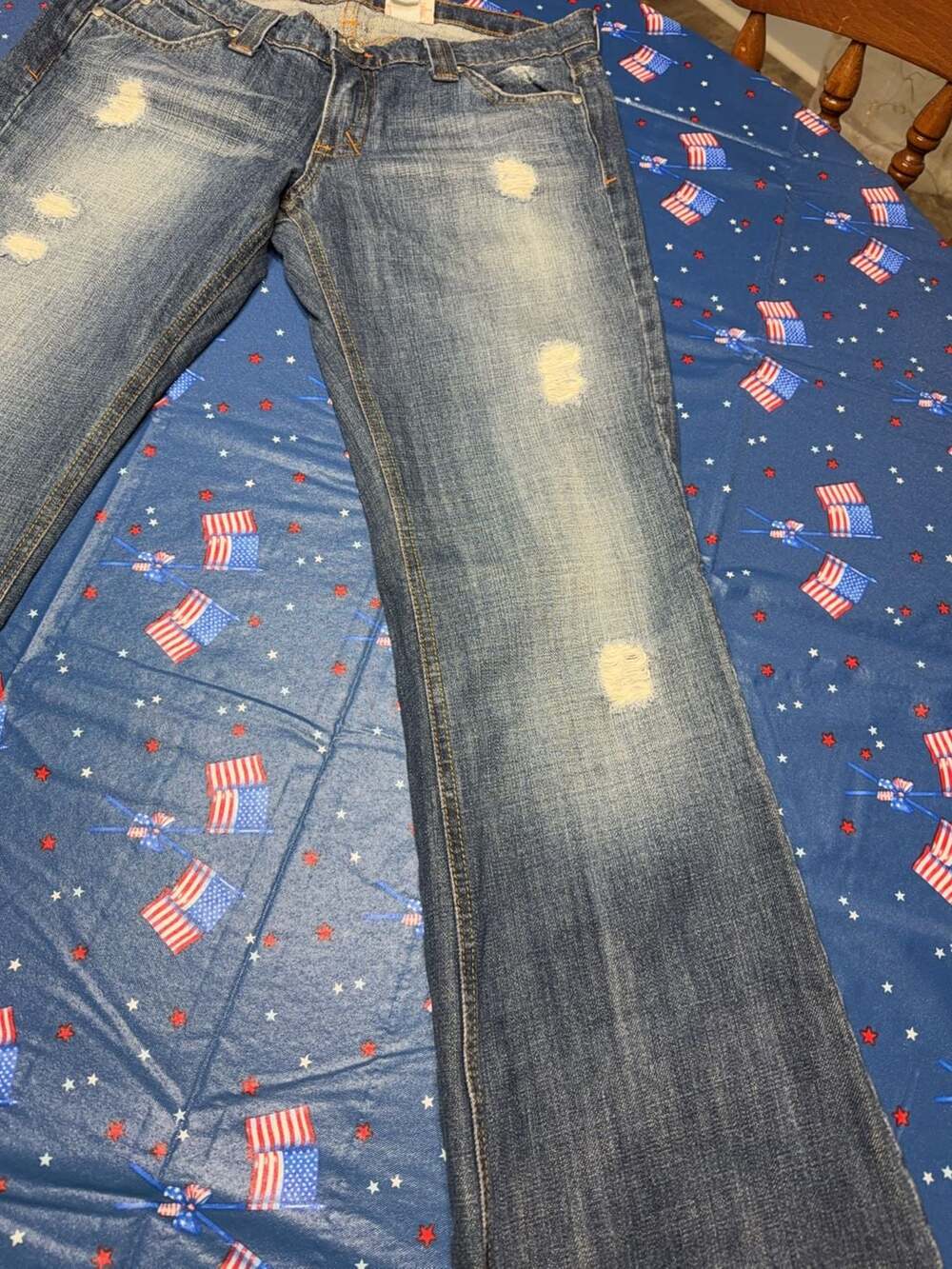 Smarque Distressed Bootcut Jeans - Picture 3 of 9